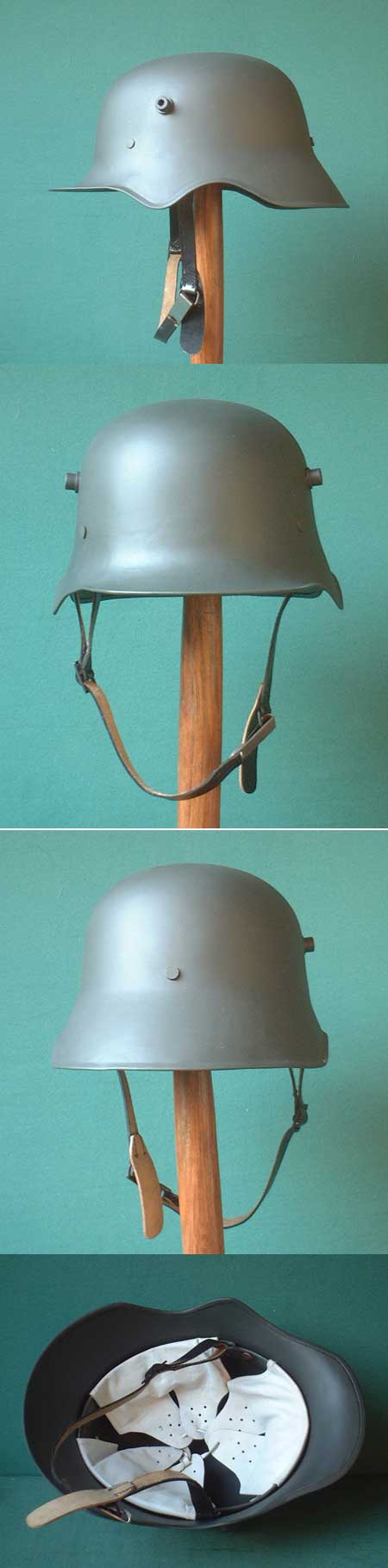 AH6045R - German M18 helmet, WW1, ear cut-out, A1 reproduction, rust reduction