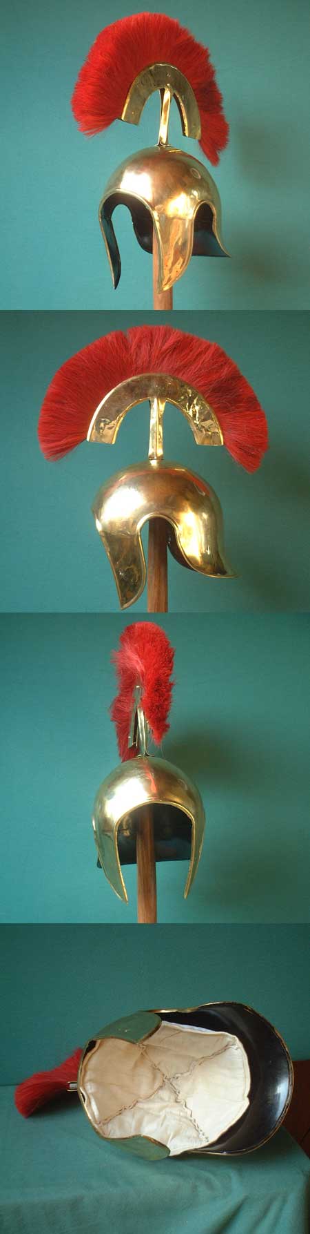 AH6502B - Greek or Corinthian Helmet w.red plume, abt. 500 B.C.