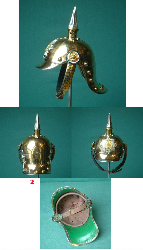 G30-2 - Saxon officer's mini Pickelhaube, 19th ct,  spiked helmet