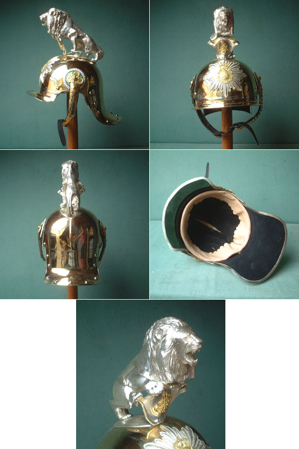 G70M - Kingdom of Saxony royal Cavalry Guards Helmet w. lion