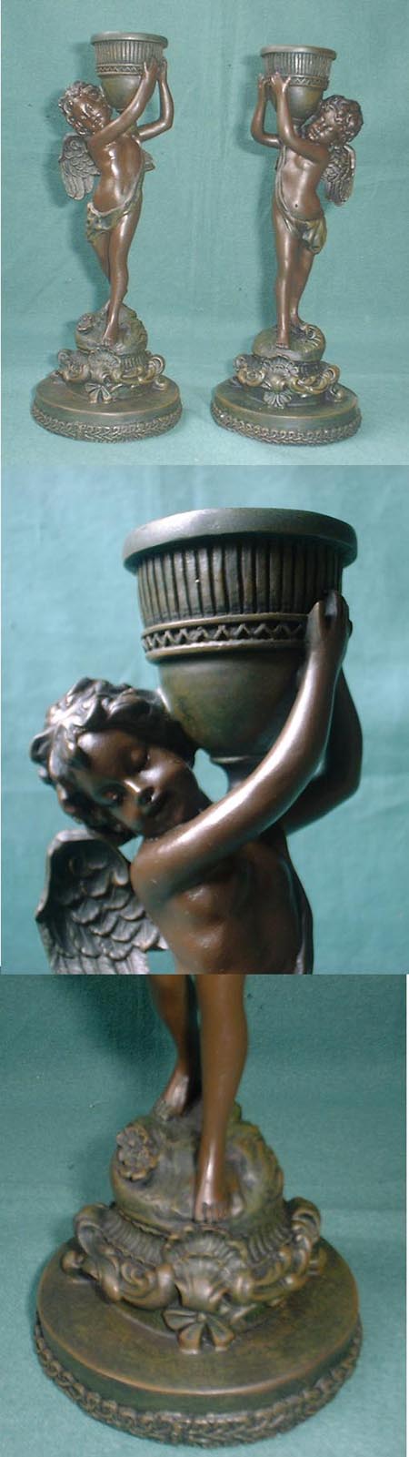 H01 - Art Nouveau candleholders, France 1900 (pair)