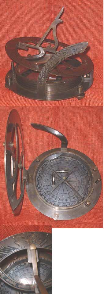 K21 - Nautical Sun Dial with Compass for garden use, Replica
