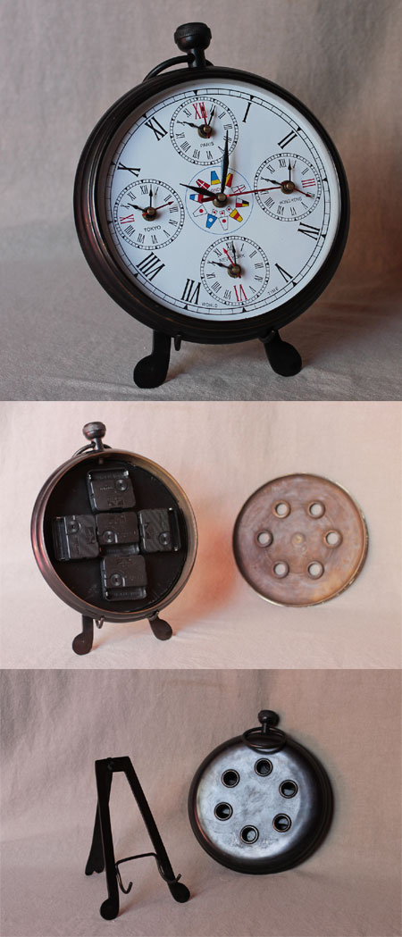 K41 - Nautical clock with local times in 7 world cities