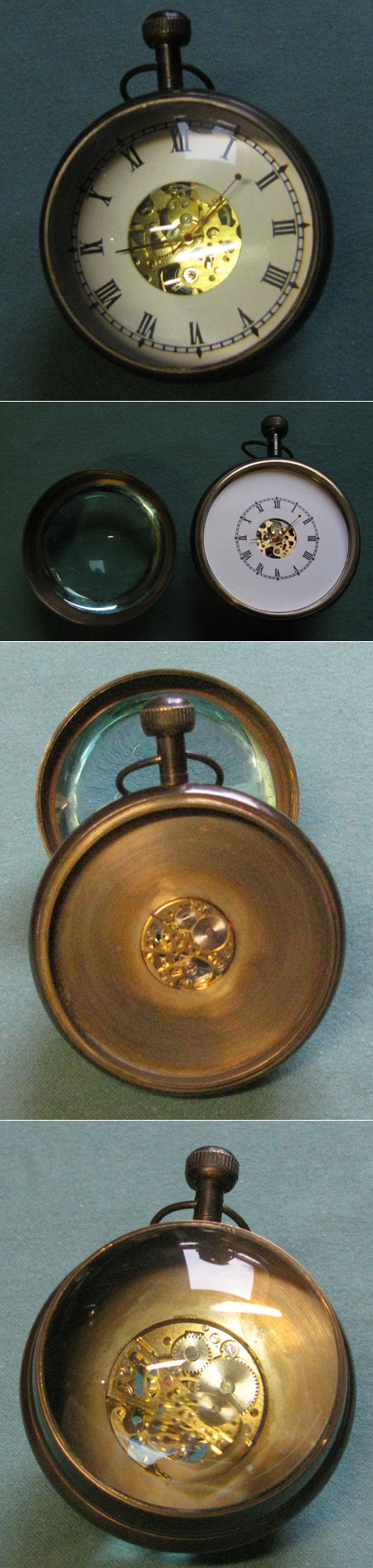 K55 - Large mechanical ball clock, captain's clock, paper weight
