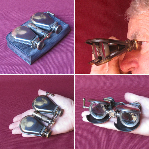 K68 - Pocket lorgnette, brass, with antique finish