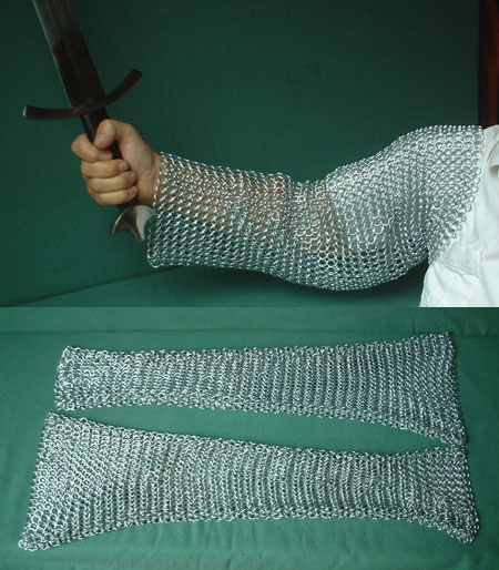 P104 - Medieval Chain Mail sleeves (parts of chainmail shirt)