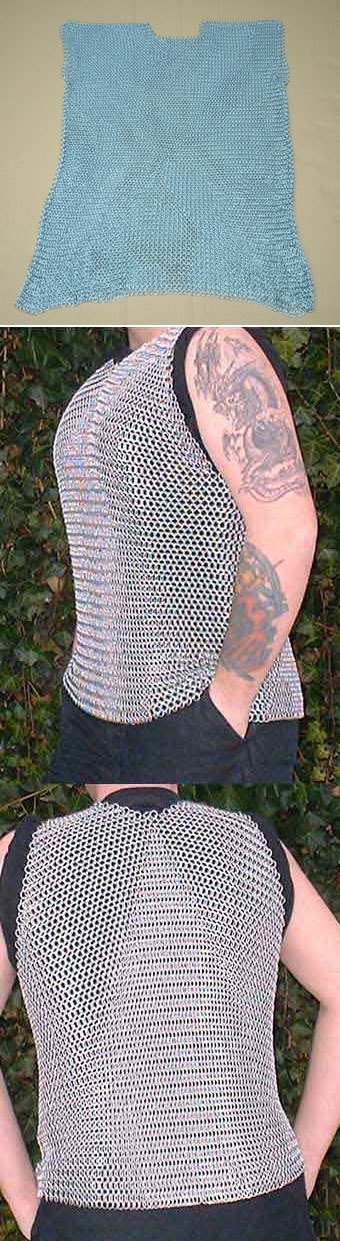 P13XLG - size XL Chain Mail Shirt w/o sleeves Tyr, Andromeda