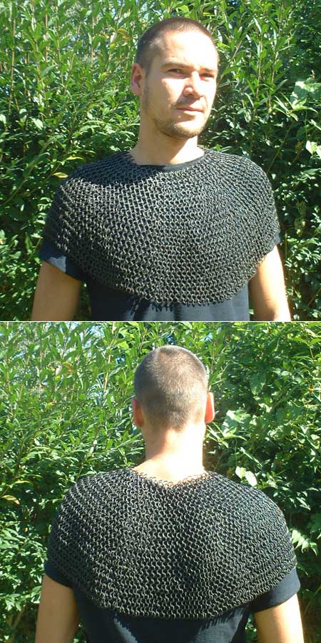P19B - Chain Mail Bishop's Mantle, 15th century, blackened