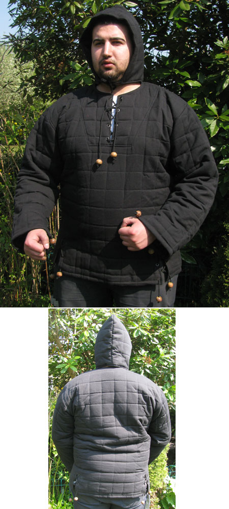 P30 - Gambeson, hand-made, best quality, black