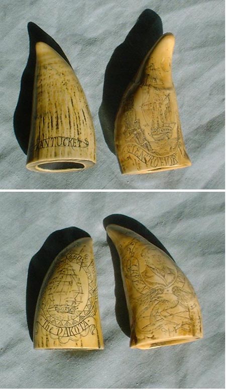 U01 - Scrimshaw whaler souvenir USA around 1850