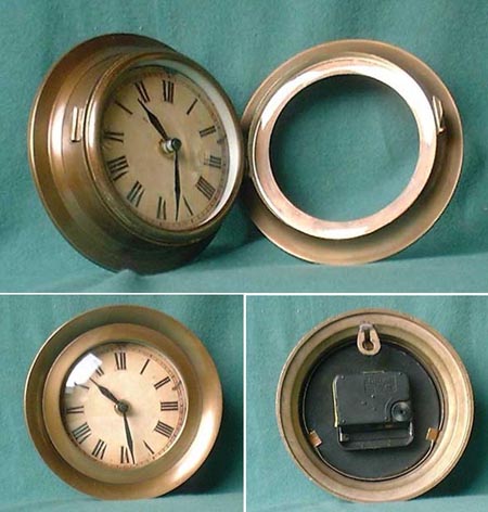 U55 - Small boatclock, Roman figures, antique look