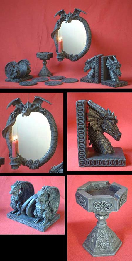 V70 - Feng Shui fantasy dragon set of 4 presents