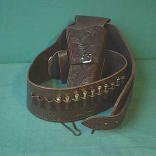 P29B-XL-Cowboy-Colt-Buscadero-Holster-und-Guertel-Leder-braun-Gr-XL