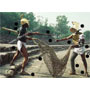 Gladiatoren, Retiarius-Netz aus Jute