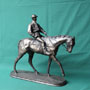 Jockey - Der Sieger ! Bronze Imit.Steinguss