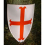 Mittelalter - Eisen - Kreuzritter-Schild, f. Schaukampf