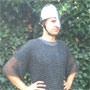 Medieval riveted Chain Mail Shirt , blackened