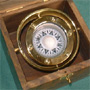 Naval compass in wooden chronometer box