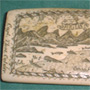 Scrimshaw Whalebone souvenir USA 1842
