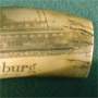 Scrimshaw pot whale tooth, Vicksburg USA