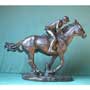 Reiter im Galopp, Bronze-Imitation, Kunstguss, England