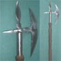 Streitaxt, Mittelalter, geschmiedeter Nachbau