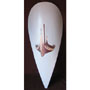 Wikinger Holz-Schild, m.Bildnis Wikinger-Schiff