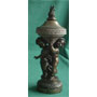 Eine (1) Tafeldekoration Barock, Marmor + Bronze Imitat