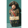 Galionsfigur, handgeschnitzt Hartholz, Admiral