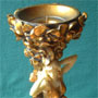 Ein (1) gr. Jugendstil Leuchter,  Altgold-Imitat-Guss