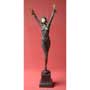 Art Deco T�nzerin (Repro) Bronze- und Elfenbeinimitat
