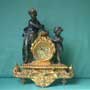 barocke Repro- Kaminuhr, Steinguss,wie Bronze,Quarzwerk