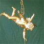 Figurenlampe Barockengel, goldfarben