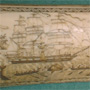 Scrimshaw Walknochen Andenken USA ca. 1850