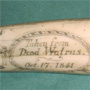 Scrimshaw gro�er Walrosszahn USA 1844