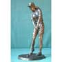 Golfspielerin, Bronze Imitat Steinguss Golf