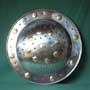 Medieval metal shield, reenactment